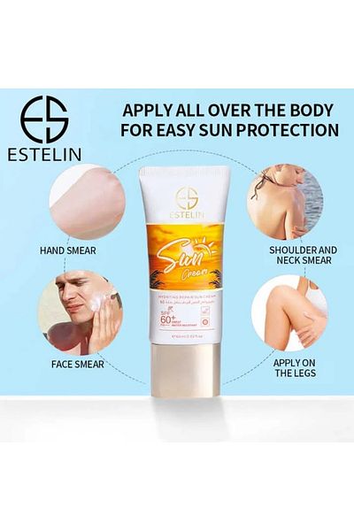 ESTELİN Estelin Hydrating Repair Sun Cream SPF60+++ 60ml – Broad Spectrum UV Protection