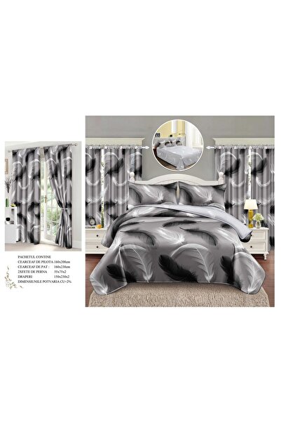 CHIRASO CHIRASO 6-Piece Bedding Set, with Drapery, Sheet 160x230, Duvet Cover, 2 Pillowcases