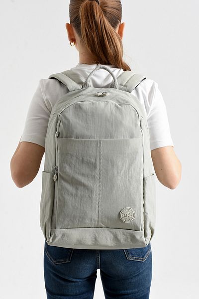 Just Polo Unisex Waterproof Imported Crinkle Fabric School Business and Travel Backpack with Laptop Compartment