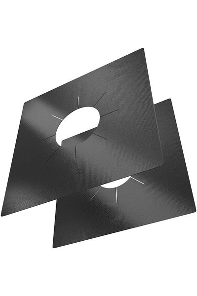 OEM Set de 4 folii premium de protecție pentru aragaz, teflon, lavabile, reutilizabile, negre