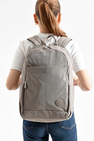 Just Polo Unisex Waterproof Imported Crinkle Fabric School Business and Travel Backpack with Laptop Compartment