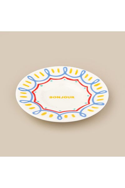 Evidea Kitchen Bonjour Tea Plate - Colored - 13 cm