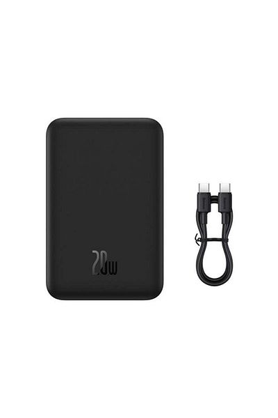 Baseus Magnetic Mini Wireless External Battery, 20000mah, Fast Charging, 20w, Usb-c Cable Included