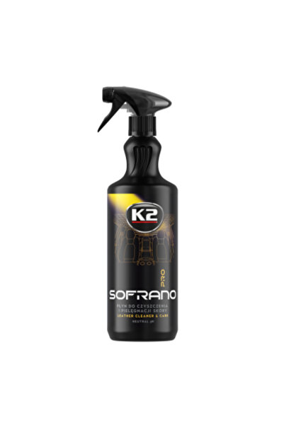 K2 SOFRANO PRO Διάλυμα καθαρισμού και φροντίδας δέρματος αυτοκινήτου, 1 λίτρο