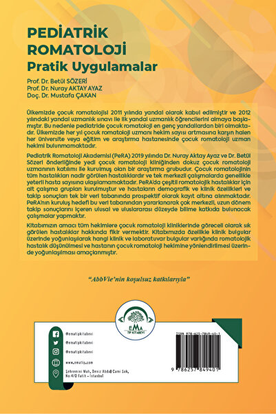 Ema Tıp Kitabevi Pediatrik Romatoloji - Pratik Uygulamalar