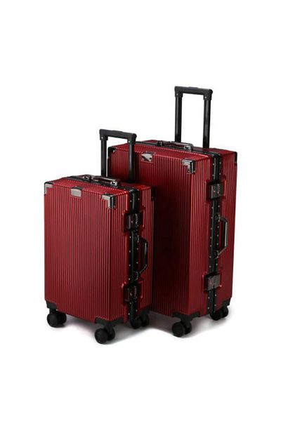 Generic STARGOLD Zipperless PC Hard Side 2-Piece Luggage Set with TSA Locks & Spinner Wheels, SG-PC430 Red