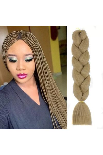 WNY Synthetic Hair Extension for Braiding, A24, Blonde, 60cm, 100g