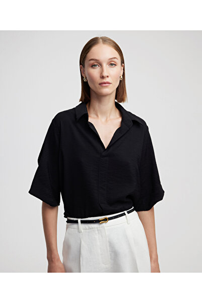 İpekyol Burgulu gömlek yaka bluz