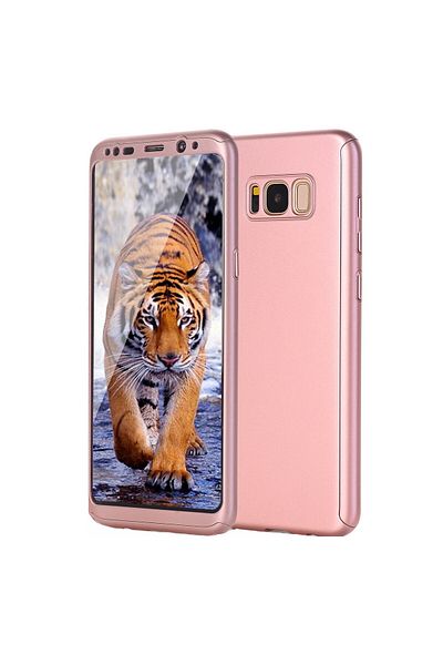 Rose Husă Full Cover 360° (față + spate) pentru Samsung Galaxy S8, Auriu Roz