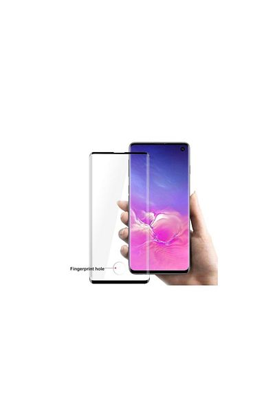BLACK Folie de protecție pentru ecran din sticlă securizată pentru Samsung Galaxy S10, Negru
