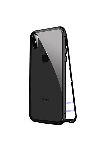 BLACK Кейс за APPLE iPhone XS Max - 360-градусов магнитен (черен)