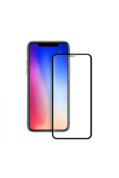 BLACK Стъклено фолио за iPhone Xs Max, прозрачно - черно