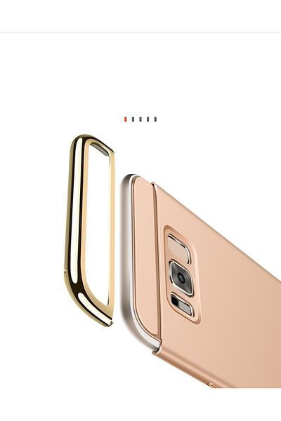 Gold Pachet husă Samsung Galaxy S8 Plus, placată cu aur de lux, folie de protecție din sticlă gratuită