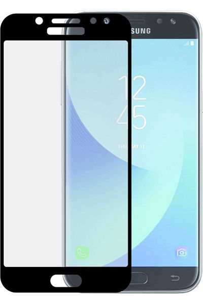 BLACK Folie de sticlă pentru Samsung Galaxy J7 (2017), compatibilă cu carcasa, 3D, neagră