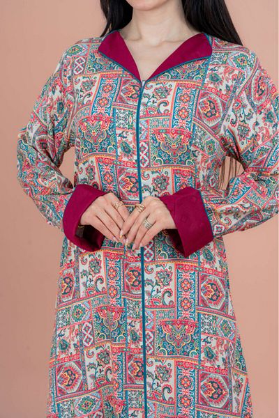 IKKXA Pattern Printed Modern Jalabiya