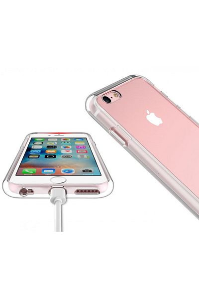 OEM Carcasă Apple iPhone 6/6S, silicon TPU 2.0mm subțire, transparentă