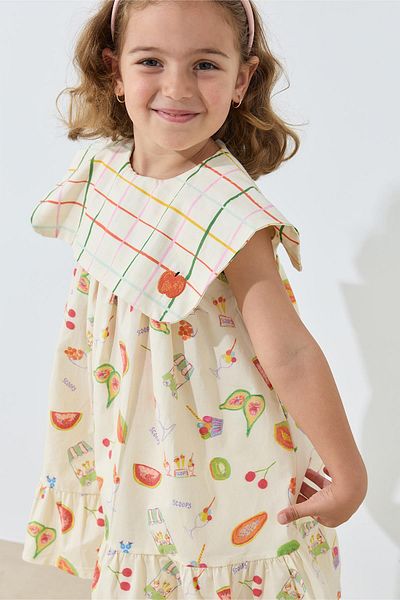 Tics Picnic Printed Poplin Dress