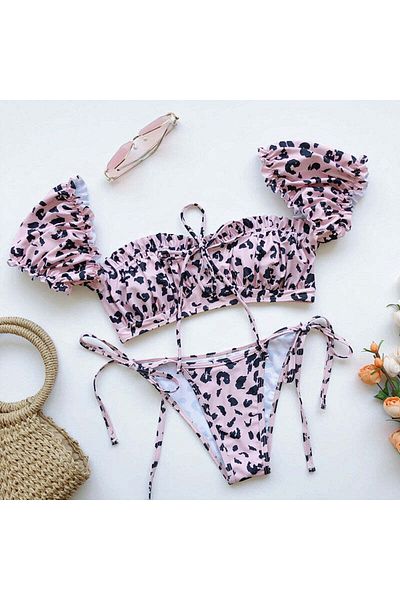 WildFashion 2-piece swimsuit with puff sleeves SW2526-99