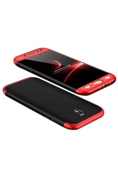 BLACK Samsung Galaxy S8 Case, MyStyle, 360� 3in1 Black-Red
