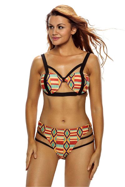WildFashion Colorful two-piece swimsuit - African Print SW844