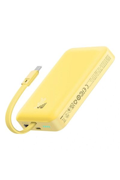 Baseus Baseus Magnetic Mini Wireless External Battery, 10000mAh 30W, Fast Charging, USB-C, Yellow