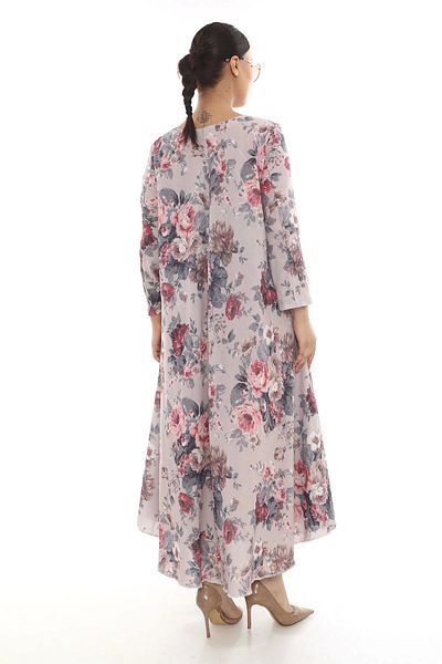 Lady Majestic Linen Plus Size Wrinkle-Free Fabric Women's Dress