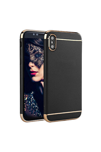 BLACK Husa de telefon Apple iPhone XS, oferă protecție 3 în 1, Ultrathin Lux,...