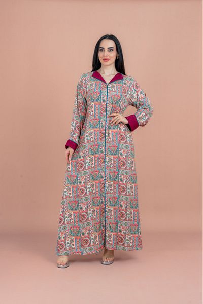 IKKXA Pattern Printed Modern Jalabiya