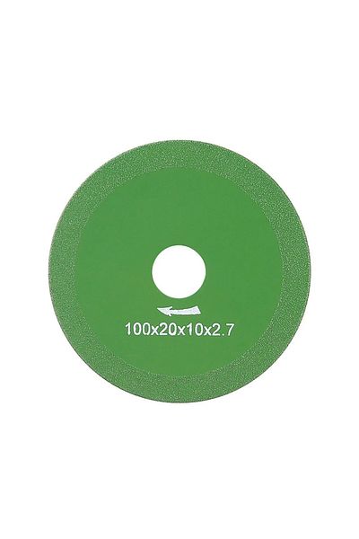 Green Disc diamantat pentru polizor unghiular, 100 x 20 x 10 mm, Marmură / Sticlă / Gresie, Verde