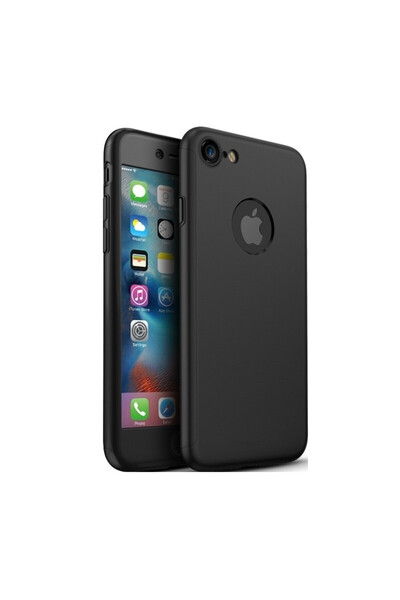 BLACK Θήκη MyStyle Black FullBody για Apple iPhone SE2, πλήρης κάλυψη 360 μοι...