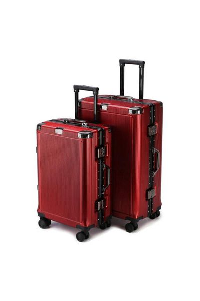 Generic STARGOLD PC Hard Side Zipperless 2-Piece Luggage Set with 360° Wheels & TSA Locks, SG-PC429 Red