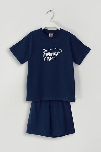 maykids Printed Boy's Suit Dark Blue