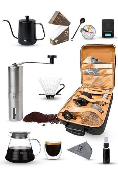 rank V60 Set 12 Piece Coffee Drip Set With Tool Bag
