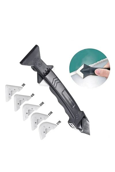 BLACK Set aplicator și racletă din silicon, 13 cm, ABS, negru