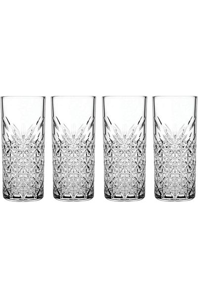 OEM Set 4 Pahare Pasabahce Timeless, 450 ml, Sticla Cristalina, Design Elegant, Sucuri si Cocktailuri