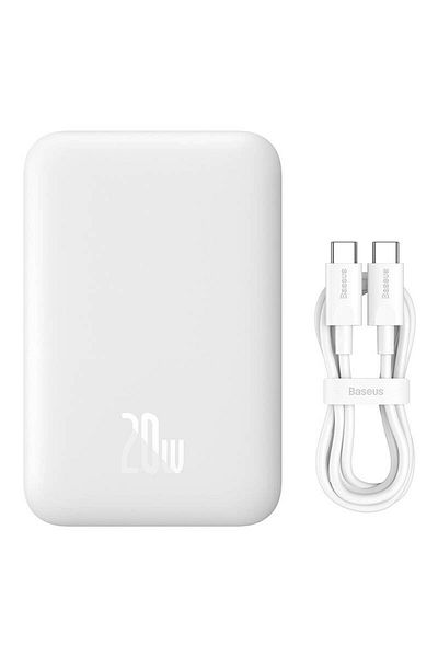 Baseus Power bank, Baseus, 6000mAh, 20W, MagSafe, white