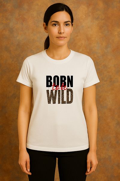 Oasis Double Sleeve Slim Fit Wild Leopard Print Crew Neck Women's T-Shirt