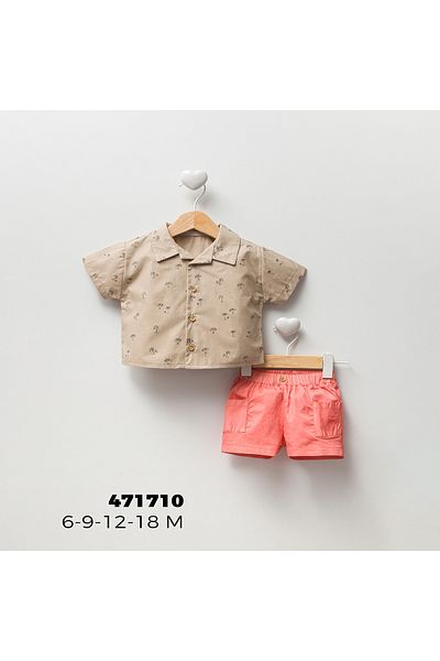 Cassiope Baby Palm Summer Shirt Double Set