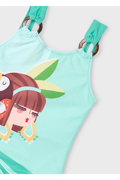 MAYORAL 3718 Girl's Green Swimsuit