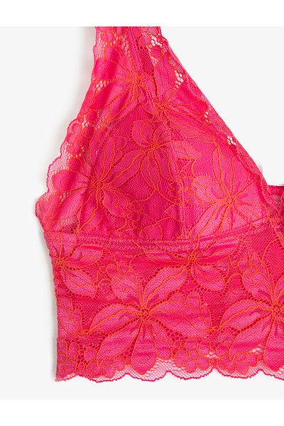 Koton Σουτιέν Bralette με λουλουδάτο δαντέλα χωρίς καλούπι