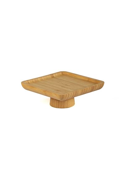 Lizzy Bamboo Leg Square Presentation Plate 15 X 15