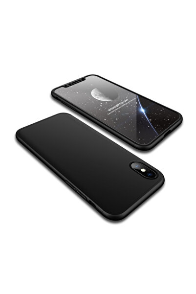 BLACK Husă pentru iPhone X, 360 de grade, anti-zgârieturi, rezistentă la uzur...