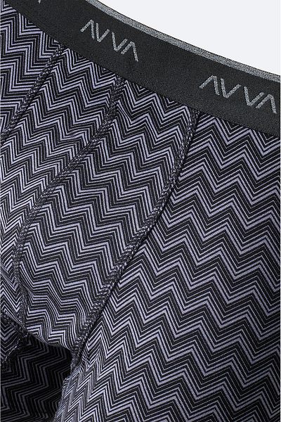 Avva Men's Anthracite Zigzag Patterned Single Boxer A51Y9504