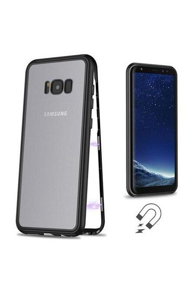 OEM Carcasă magnetică pentru Samsung Galaxy S8 Plus cu spate din sticlă securizată și protector de ecran pentru confidențialitate, MyStyle