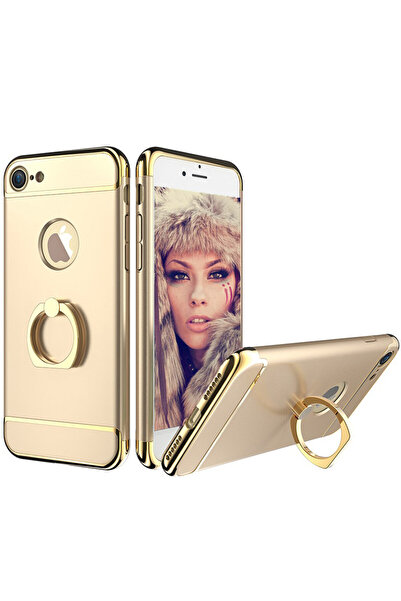 Gold Husa pentru iPhone 7 Plus oferă protecție ultra-subțire 3 în 1 - Inel De...
