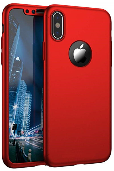 OEM Carcasă GloMax FullBody roșie pentru Apple iPhone X cu folie de protecție...