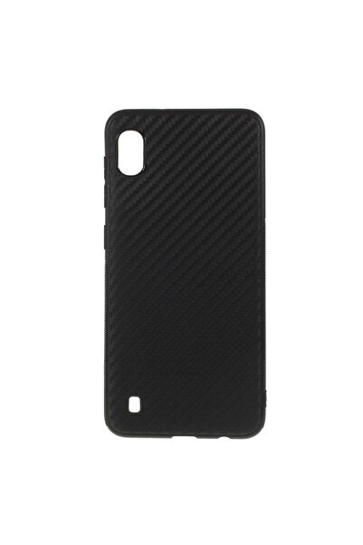 BLACK Husă pentru Samsung Galaxy A10, GloMax Perfect Fit cu inserții din carb...