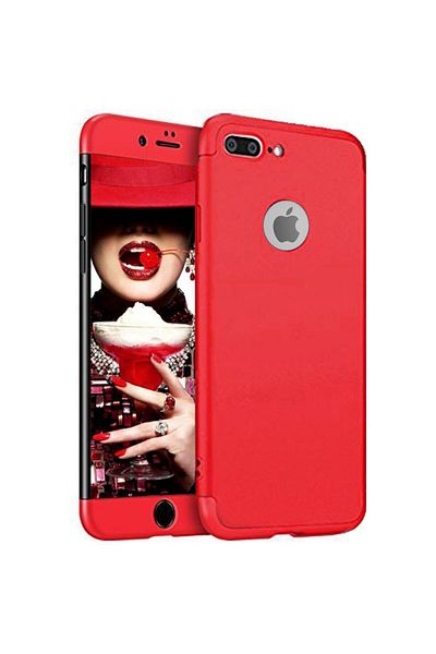 OEM Husa pentru iPhone 8 oferă protecție completă 3 în 1, Ultrathin Lux, roșie mată