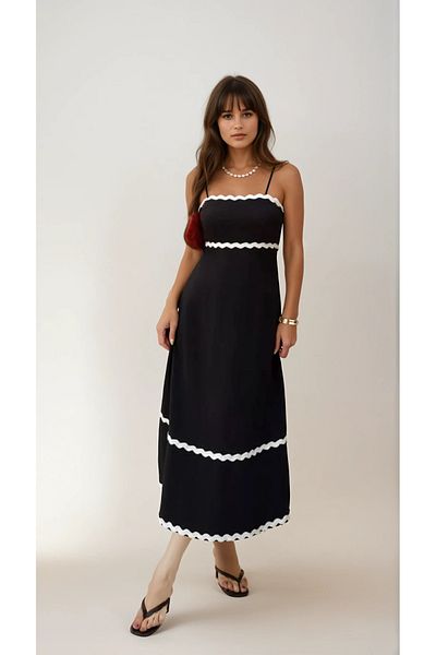 MAYELN Erica Strap Midi Dress - Stylish Summer Design, Comfortable Fit
