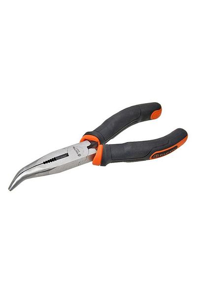 Generic Tactix Chrome-Vanadium Steel Non-Slip Handle Bent Nose Plier Multicolor 8inch 200019